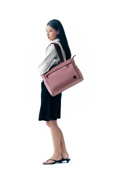 MIRAGGIO - Journey 14-Inch Laptop Compartment Tote Bag-Pink (Large)