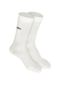 Heelium - Bamboo Crew Socks for Men - Odour Free - Thin & Light - 2 Pairs - White