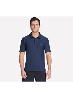 SKECHERS - Mens Godri All Day Navy Blue Polo T-Shirt