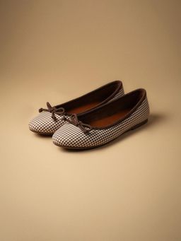 Theater - Swans Check Brown Ballerina