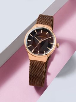 French Connection - Brown Analog Round Dial Jeune Watch for Women FCN00021D