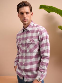 LOCOMOTIVE - Men Pink Checks Casual Shirt