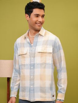 LOCOMOTIVE - Men Multi-Color Checks Casual Shirt