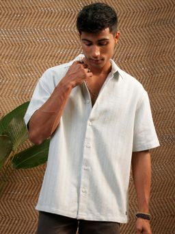 LOCOMOTIVE - Men Green Stripes Casual Shirt