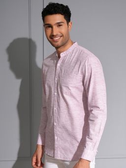 LOCOMOTIVE - Men Pink Solid/Plain Casual Shirt