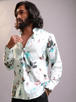 LOCOMOTIVE - Men Green Floral Casual Shirt