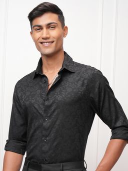 LOCOMOTIVE - Men Black Floral Casual Shirt