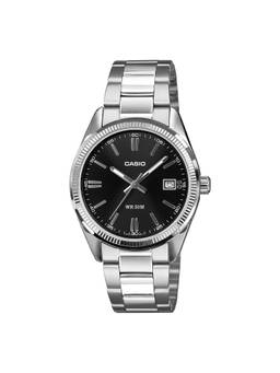 Casio - Women Stainless Steel Black Dial Watch-Utp-1302Pd-1Avdf (Medium)