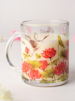 Strokes by Namrata Mehta - The Lotus Field Glass Mug