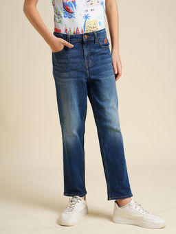 Jack & Jones Junior - Boys Blue Clark Regular Fit Jeans