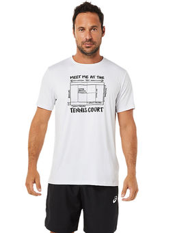 ASICS - Court Graphic Tee White Men Tennis T-shirts