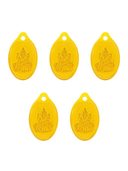 Swarnavarsham - Muthoot Pappachan 24K (999) Combo Gold Lakshmi Pendant 5 Gram (1gm each x 5 Pcs)