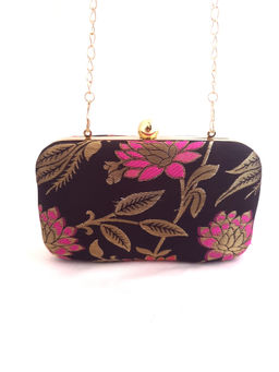 A Clutch Story - Monarch Floral Brocade Clutch