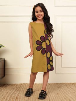 Bugandbees - Girls Multi-Color Cotton Sleeveless Dress