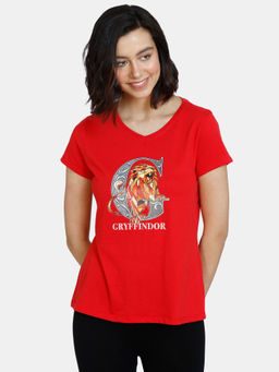 Zivame - Harry Potter Knit Cotton Top - Racing - Red