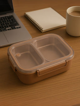 YELONA - Coffee Lunch Box 1000Ml With 2 Compartments