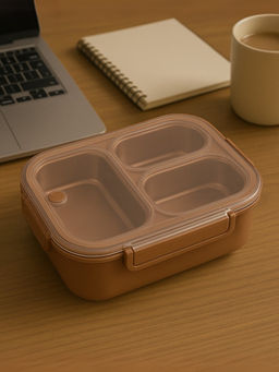 YELONA - Coffee Lunch Box 850Ml With 3 Compartments