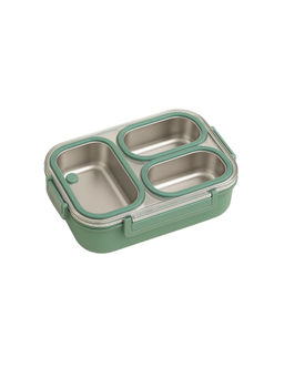 YELONA - Green Lunch Box 850Ml With 3 Compartments