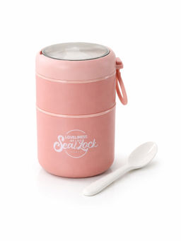 YELONA - Lunch Pot 780Ml Double Layer Food Jar Pink