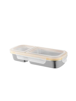 YELONA - 2 Compartment Leak Proof Divided Lunch Box (Natural)