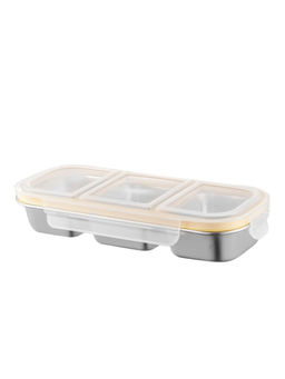 YELONA - 3 Compartment Leak Proof Divided Lunch Box (Natural)