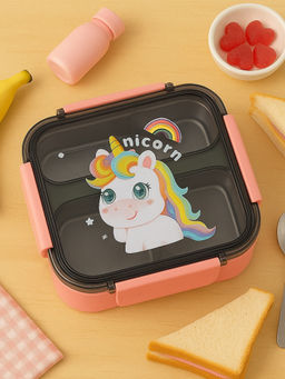 YELONA - 1200Ml Kids Pink Lunch Box 2 Compartments