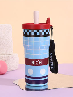 Little Surprise Box - Blue Red Checks rich Series stainless Steel Tumbler And Water Bottle 560 Ml
