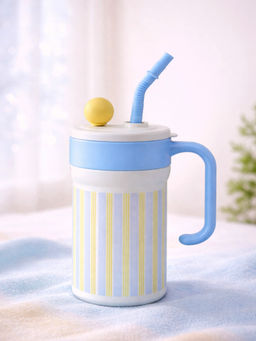 Little Surprise Box - Blue Stripes cup style Series Tumbler Bottle With Detachable Infuser,620 Ml