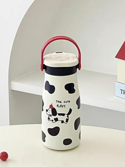 Little Surprise Box - Cow Print Thermos Bottle With Detachable Filter 600Ml