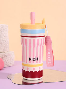 Little Surprise Box - Pink Stripes rich Series stainless Steel Tumbler And Water Bottle 560 Ml