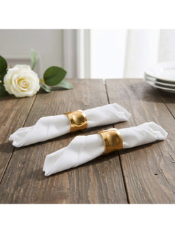 Metalsmith - Light Weight Yet Durable Aluminium Gold Napkin Holder (Pack Of 2)