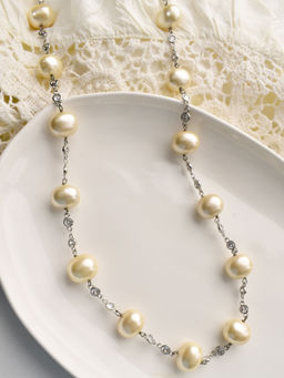Peach Tassels - Long Beads Moti Beads Necklace for Women