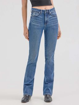 Wrangler - X Hot Wheels Womens High Rise Bootcut Jean In Dark Blue