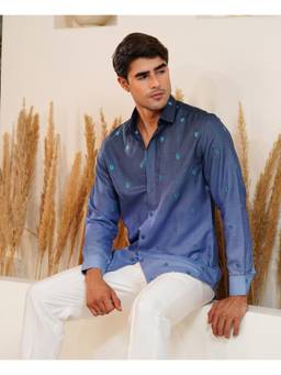 Eleven Brothers - Owl Hour Embroidery Linen Shirt