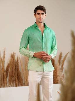 Eleven Brothers - Meadow Drift Embroidery Linen Shirt