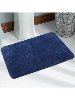 Saral Home - Blue Cotton Anti-Skid Bathmat - 60 x 100 cm