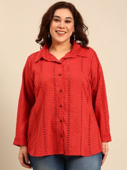 THE PINK MOON - Red Cotton Shirt