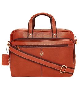 WILDHORN - Leather Tan Laptop Messenger Bag for Men