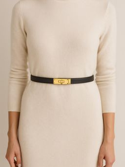 SSN BELTS - Women Black Lock Belt