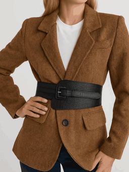 SSN BELTS - Women Cambridge Cross Black Belt