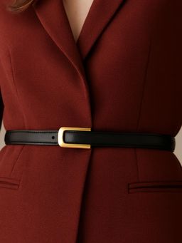 SSN BELTS - Women Harper Black Belt