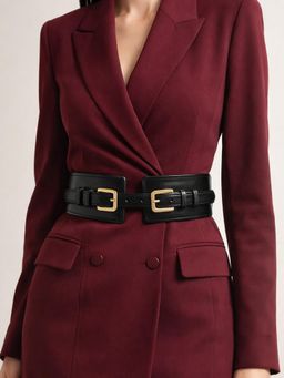 SSN BELTS - Women Cross Black Belt