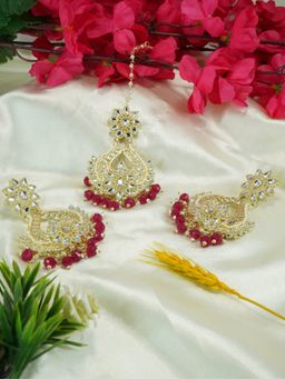 GRIIHAM - Gold Plated Ad Studded Jewellery Set