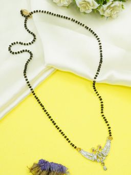 GRIIHAM - Gold-Plated Stone-Studded Beaded Mangalsutra