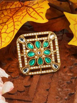 GRIIHAM - Gold-Plated Artificial Stones Designer Ring