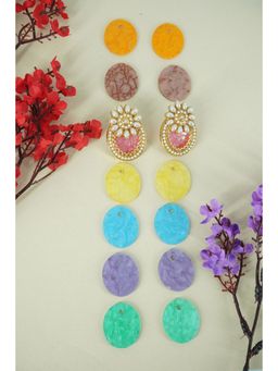 GRIIHAM - Gold-Plated Contemporary Studs Earrings