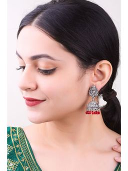 GRIIHAM - Traditional Stainless Steel Jhumkas Earrings