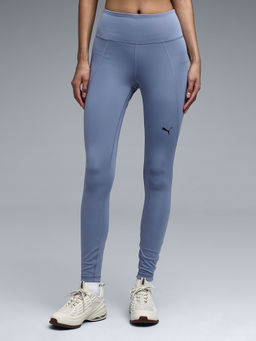 Puma - Women Grey Solid/Plain Polyester Tight
