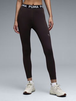 Puma - Women Brown Solid/Plain Polyester Tight