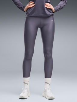 Puma - Women Grey Solid/Plain Polyester Tight